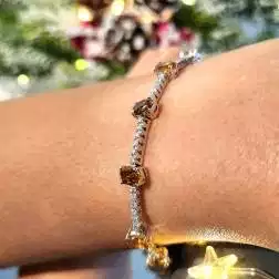 Tennis Topaz Citrine Bracelet photo worn