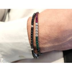 Bracciale Tennis Patriam 18,50cm x 3.20mm foto indossata