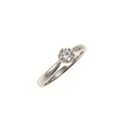 0.30ct GIA Diamond on Platinum "Ninfea" Solitaire Ring