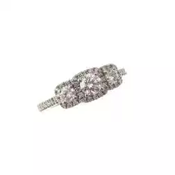 Platinum Trilogy Engagement Ring with GIA Diamond 0.30ct