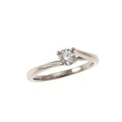 Anello solitario Contrariè con  Diamante  certificato GIA da 0,30 ct