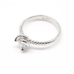 Anello Solitario in Platino e Diamante GIA 0.40 ct
