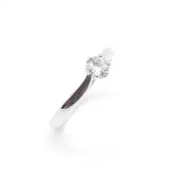 0.30ct GIA Diamond on Platinum "Ninfea" Solitaire Ring