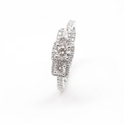 Platinum Trilogy Engagement Ring with GIA Diamond 0.30ct