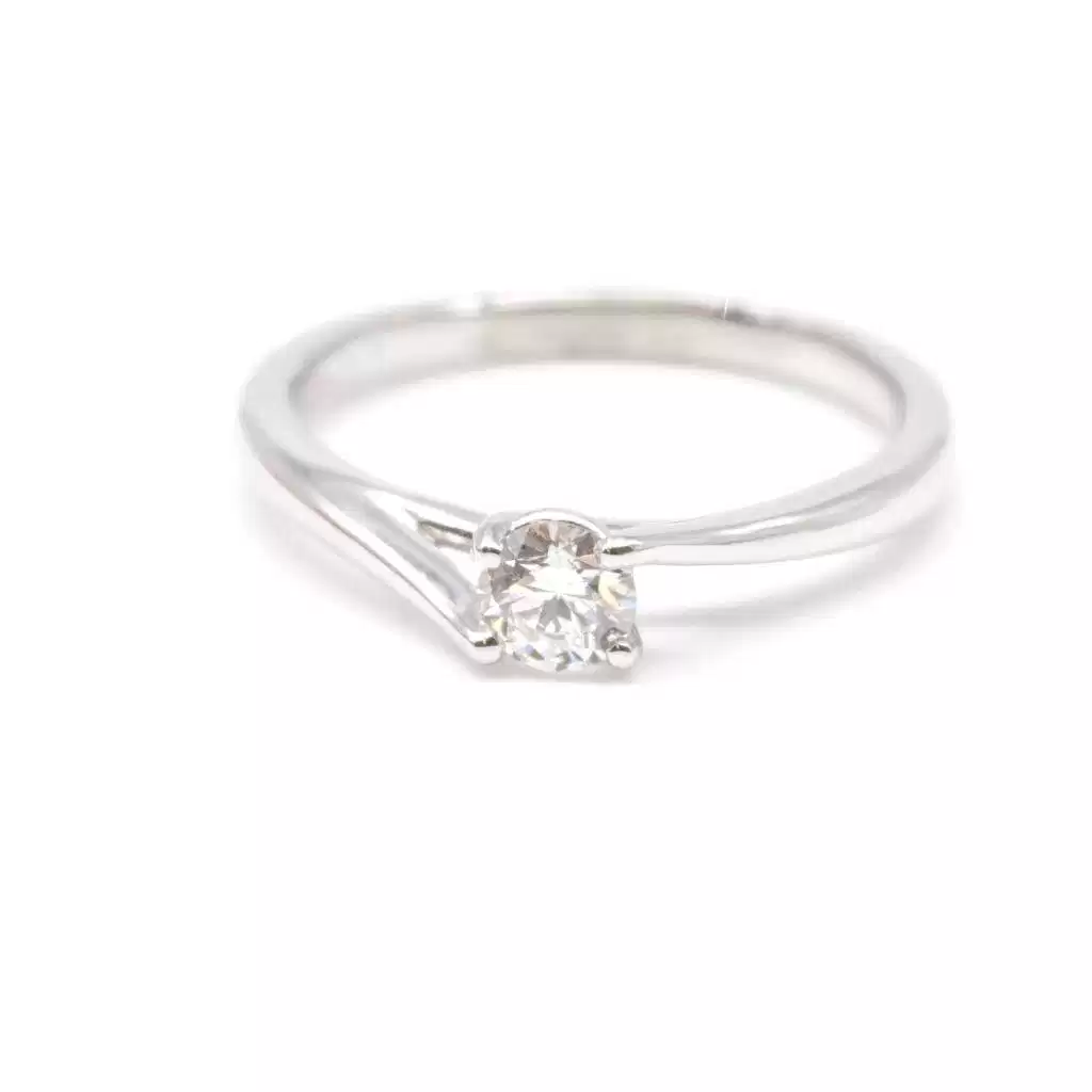Anello solitario Contrariè con  Diamante  certificato GIA da 0,30 ct