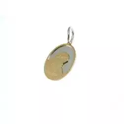 Medaglia Ovale Madonna col bambino bicolore