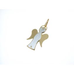 Two-tone angel pendant
