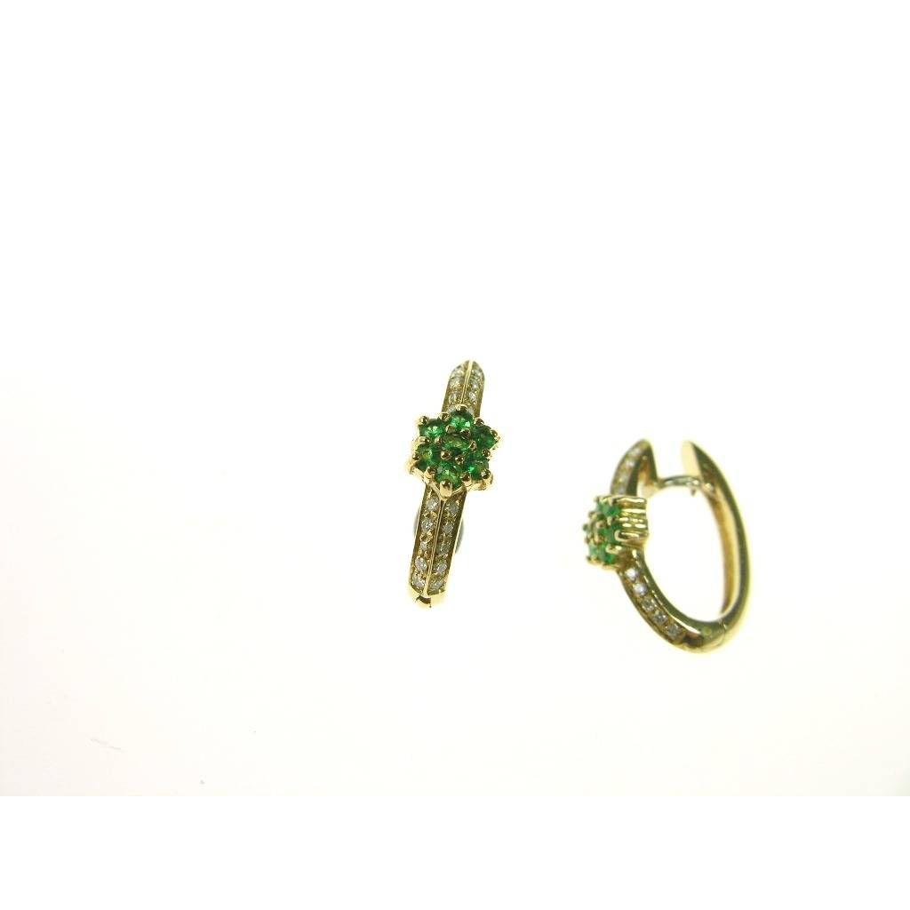 Boccole Green Flower Boccole Green Flower 36 Diamanti e Smeraldo
