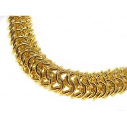 Round Couture yellow gold necklace 45cm x 6.2mm
