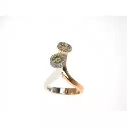 Anello Steli Diamanti Fancy