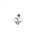 Anello Steli toni di Blu Acquamarina e Zaffiro Blu