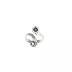Anello Steli toni di Blu Acquamarina e Zaffiro Blu