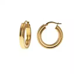 Boccole Tonde Rigate 2.40cm Incavate al centro Oro Giallo 18kt