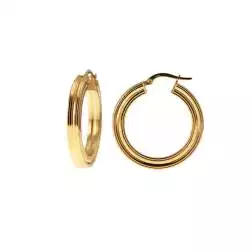 Boccole Tonde Rigate 2.90cm Incavate al centro Oro Giallo 18kt