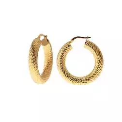 Boccole Diamantate Lucide 3.30cm x 6mm Oro Giallo 18kt