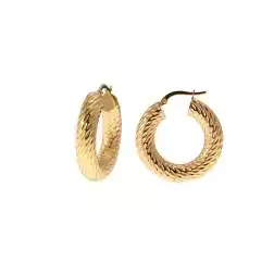 Boccole Diamantate Lucide 2,8cm x 6mm Oro Giallo 18kt