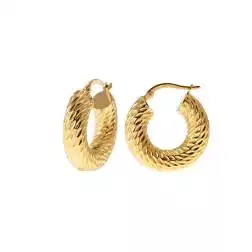 Boccole Diamantate Lucide 2.30cm x 6mm Oro Giallo 18kt