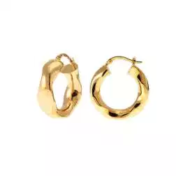 Boccole Ondulate Lucide 2.50cm x 7.50mm Oro Giallo 18kt