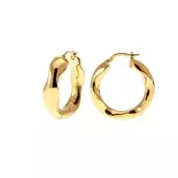 Boccole Ondulate Lucide 3cm x 7.5mm Oro Giallo 18kt