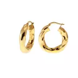 Boccole Ondulate Oblique 2.70cm x 5.50mm Oro Giallo 18kt