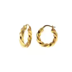 Boccole Torchon Lucide Rigate 2.50cm x 4.70mm Oro Giallo 18kt