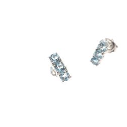 Aquamarine Trilogy Earrings