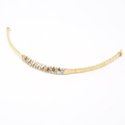 Yellow Gold Bracelet with 27 Navette Diamonds