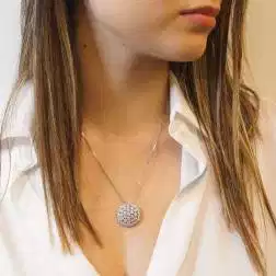 Photo of worn Dandelion Necklace