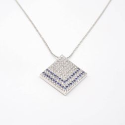 Collana Amelia Blu Zaffiri Blu e Diamanti