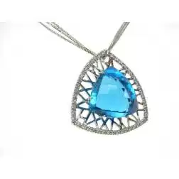 Collana Ocean con Quarzo azzurro e Diamanti