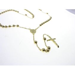 Collana Rosario Oro Giallo sfere 6 mm