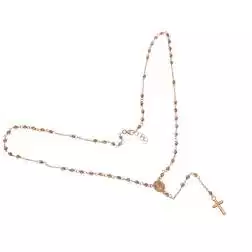 Collana Rosario Oro Rosa sfere 3.00 mm