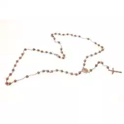Collana Rosario Oro Rosa sfere 5.00 mm