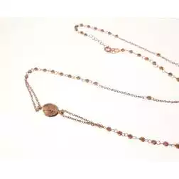 Collana Rosario Oro Rosa sfere 2.50 mm