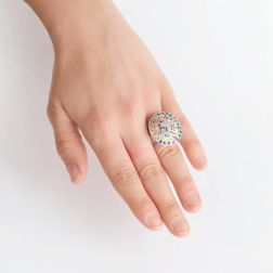 Anello Fireworks Oro Bianco indossato