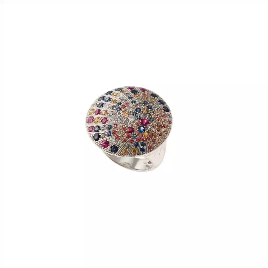 Anello Fireworks Oro Bianco