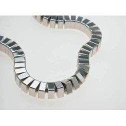Squares Necklace in 18kt White Gold