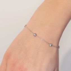 Bracciale Gocce di Luce Sfaccettato 4,50mm indossato