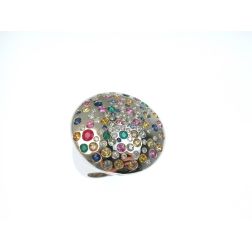 Anello Coriandoli Oro Bianco