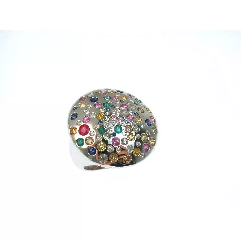 Anello Coriandoli Oro Bianco
