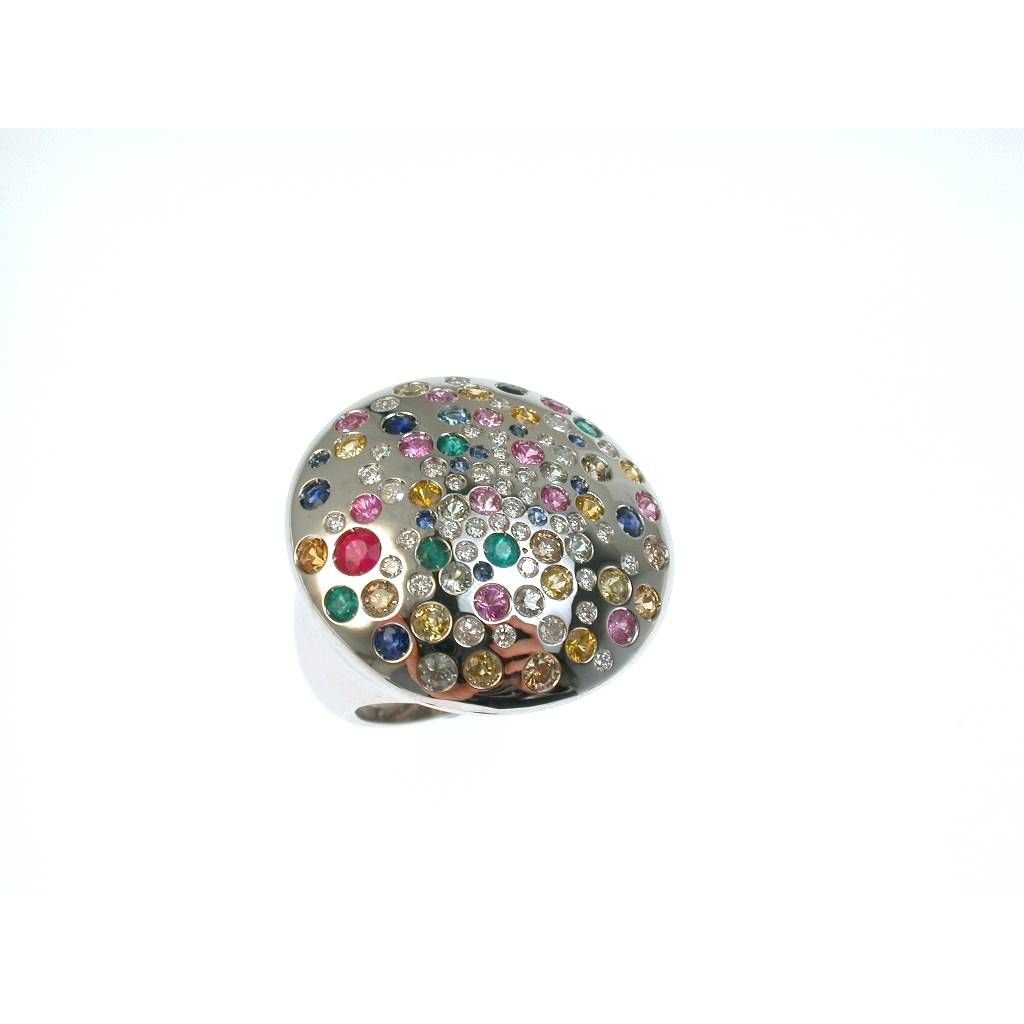 White Gold Confetti Ring