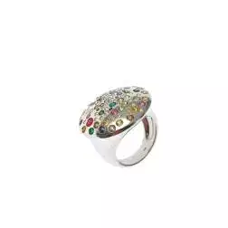 Anello Coriandoli Oro Bianco