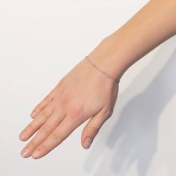 Bracciale Gocce di Luce Sfaccettato 3,60mm indossato