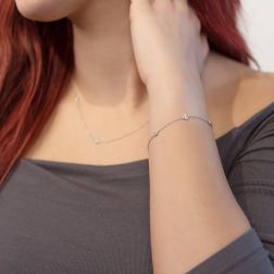Bracelet "Gocce di Luce" Faceted 4,50mm worn picture