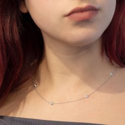 Necklace "Gocce di Luce" Faceted 4,50mm photo of worn