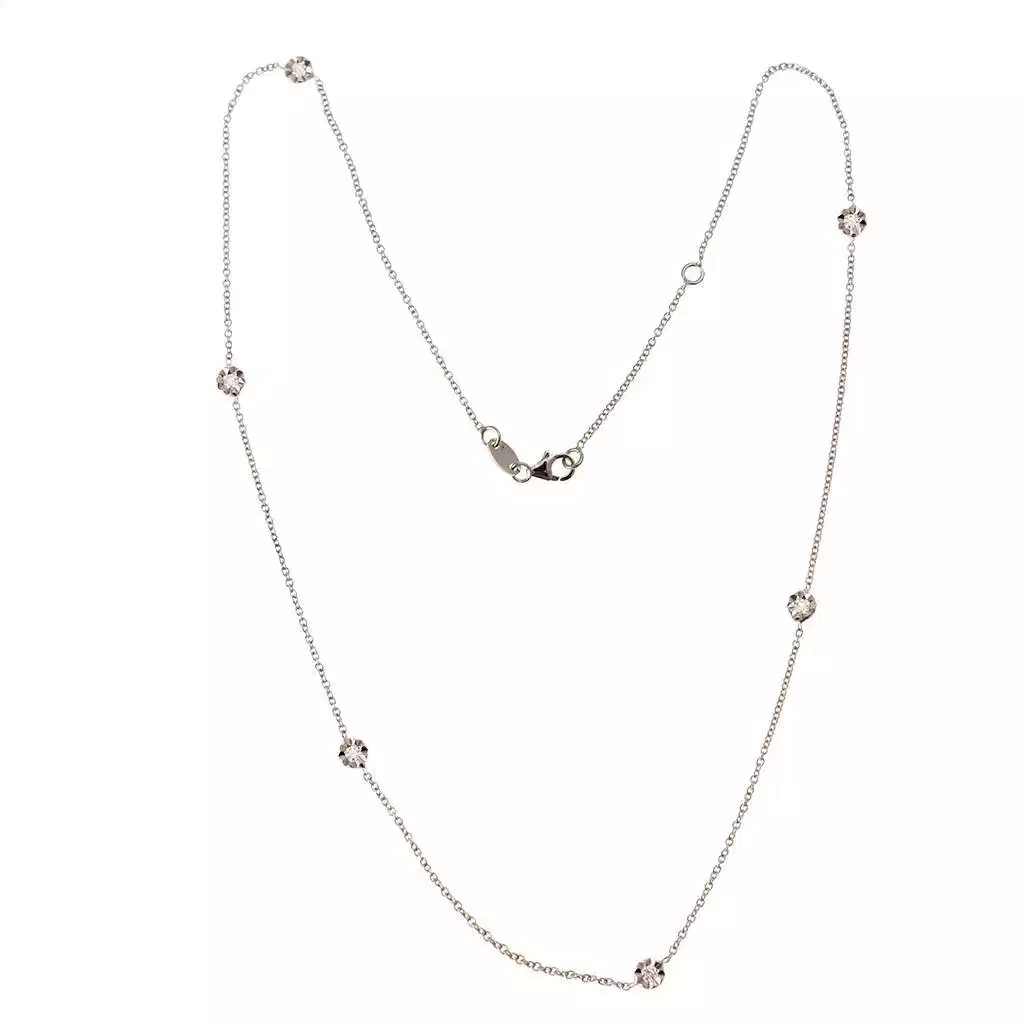 Collana Girocollo Gocce di Luce Sfaccettato 4,50mm