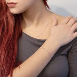 Necklace "Gocce di Luce" Faceted 3,60mm worn picture