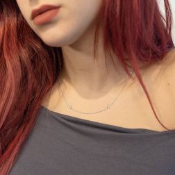 Necklace "Gocce di Luce" Faceted 3,60mm worn picture