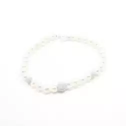 Bracciale Perle Scalare Oro Bianco