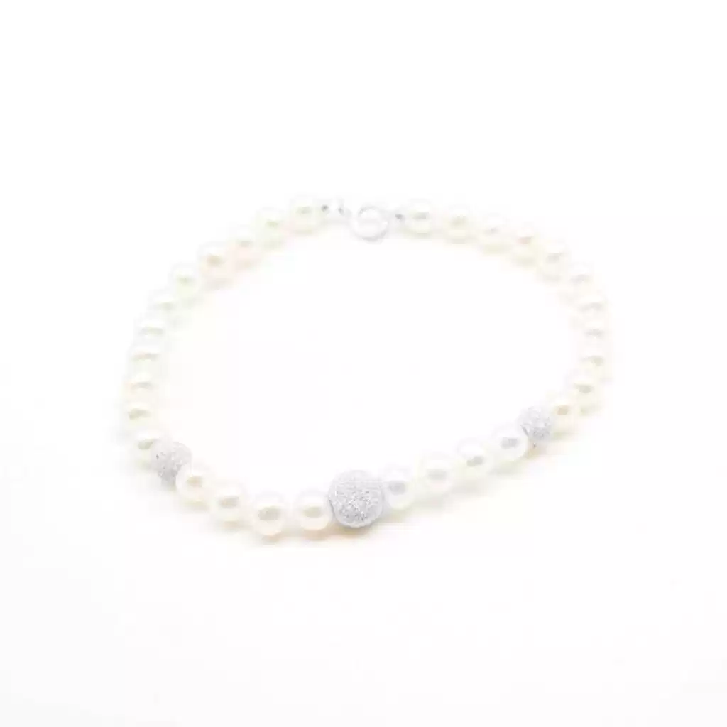 White Gold Scalar Beads bracelet